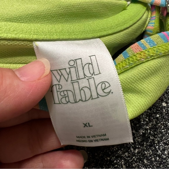 4/$20 NWT Wild Fable Multicolor Striped Bikini Top (XL) - Picture 7 of 7